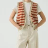Jacquard Stripe Linen Cotton Tank