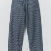 Jude Stripe Wide Leg Denim Trousers