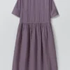 Lightweight Linen Gathered Waist Dress