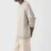 Linen Cotton Crew Neck Sweater