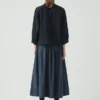 Linen Silk Wrap Shirt