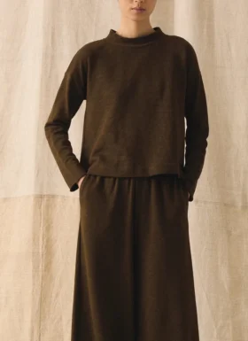 Loopback Jersey Easy Sweater