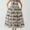 Market Fish Print Cotton Poplin Dress