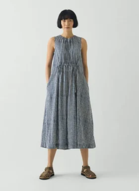 Martha Natural Dye Stripe Cotton Dress