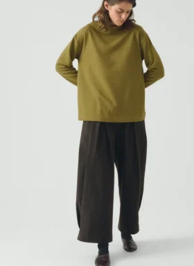 Mock Neck Cotton Hemp Sweater