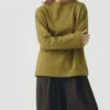 Mock Neck Cotton Hemp Sweater
