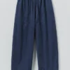 Organic Cord Barrel Leg Pants