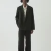 Overdyed Micro Houndstooth Cotton Blazer