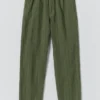 Overdyed Stripe Elasticated Cotton Linen Pants