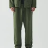Overdyed Stripe Elasticated Cotton Linen Pants