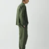 Overdyed Stripe Elasticated Cotton Linen Pants
