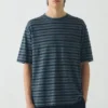 Overdyed Stripe Organic Cotton Tee