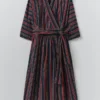 Pantry Stripe Cotton Wrap Dress