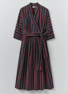 Pantry Stripe Cotton Wrap Dress
