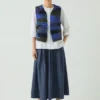 Patchwork Knitted Wool Gilet