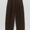 Pleat Front Garment Dyed Cotton Pants