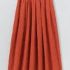 Pleated Cotton Stripe Skirt