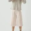 Pleated Denim Shorts