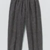 Pleated Linen Cotton Twill Pants