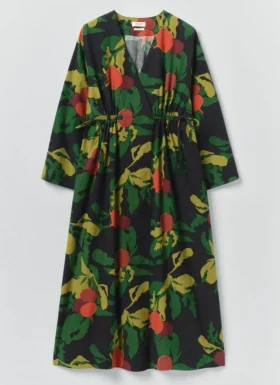 Produce Print Silk Cotton Dress