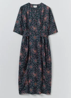 Provencal Paisley Print Cotton Poplin Dress