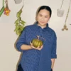 Railroad Stripe Cotton Smock Popover Shirt