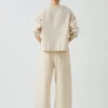 Relaxed Wide Leg Denim Pants