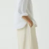 Round Neck Cotton Oxford Shirt