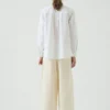 Round Neck Cotton Oxford Shirt