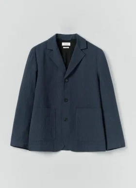 Running Stitch Cotton Linen Blazer