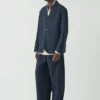 Running Stitch Cotton Linen Blazer