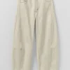 Sculptural Seamed Denim Pants