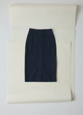 Straight Indigo Denim Skirt