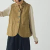 Stripe Cotton Linen Waistcoat