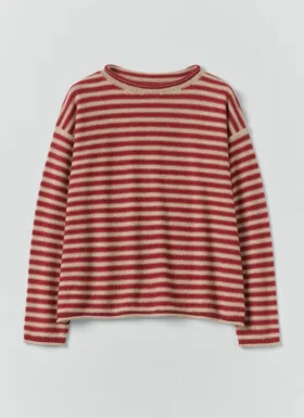 Stripe Lofty Alpaca Wool Sweater