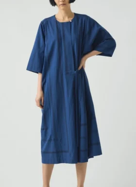 Tea Towel Stripe Cotton Dress
