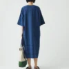 Tea Towel Stripe Cotton Dress