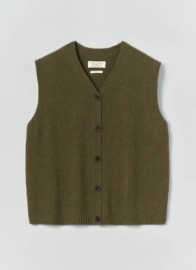 V Neck Wool Cashmere Tank