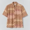 Variegated Block Print Cotton Shirt
