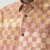 Variegated Block Print Cotton Shirt