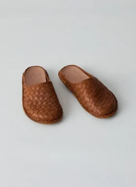 Vibae Roma Leather Woven Mules