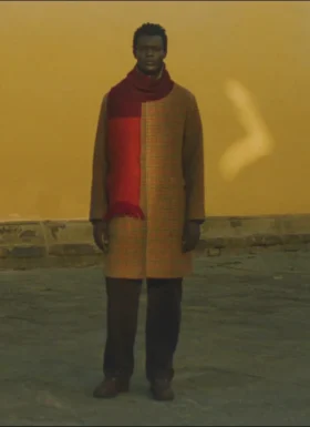 Vibrant Check Wool Overcoat