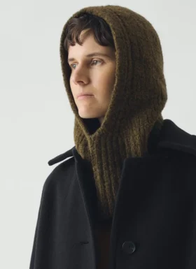 Wool Alpaca Boucle Hood