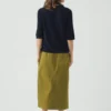 Wool Cashmere Half Sleeve Sweater