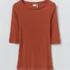 Wool Lyocell Scoop Neck Tee
